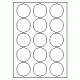 572 - Label Size 53mm dia - 15 labels per sheet